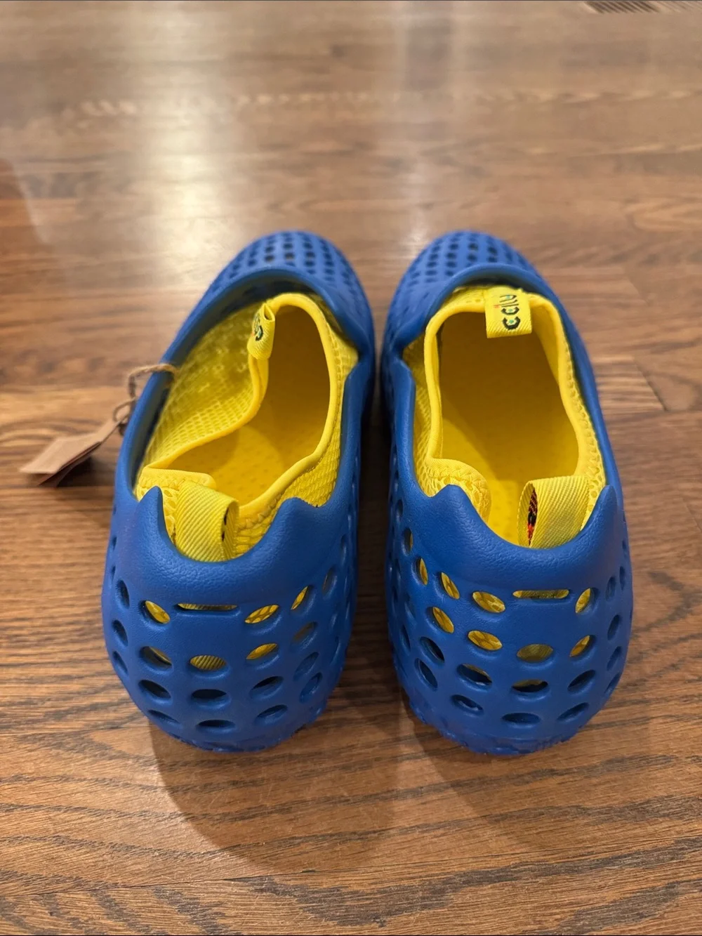 Ccilu Men's Slip On Shoes blue and yellow